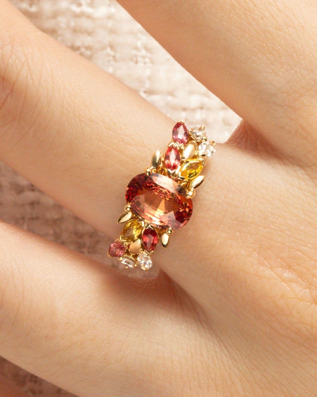 bague saphir padparadscha