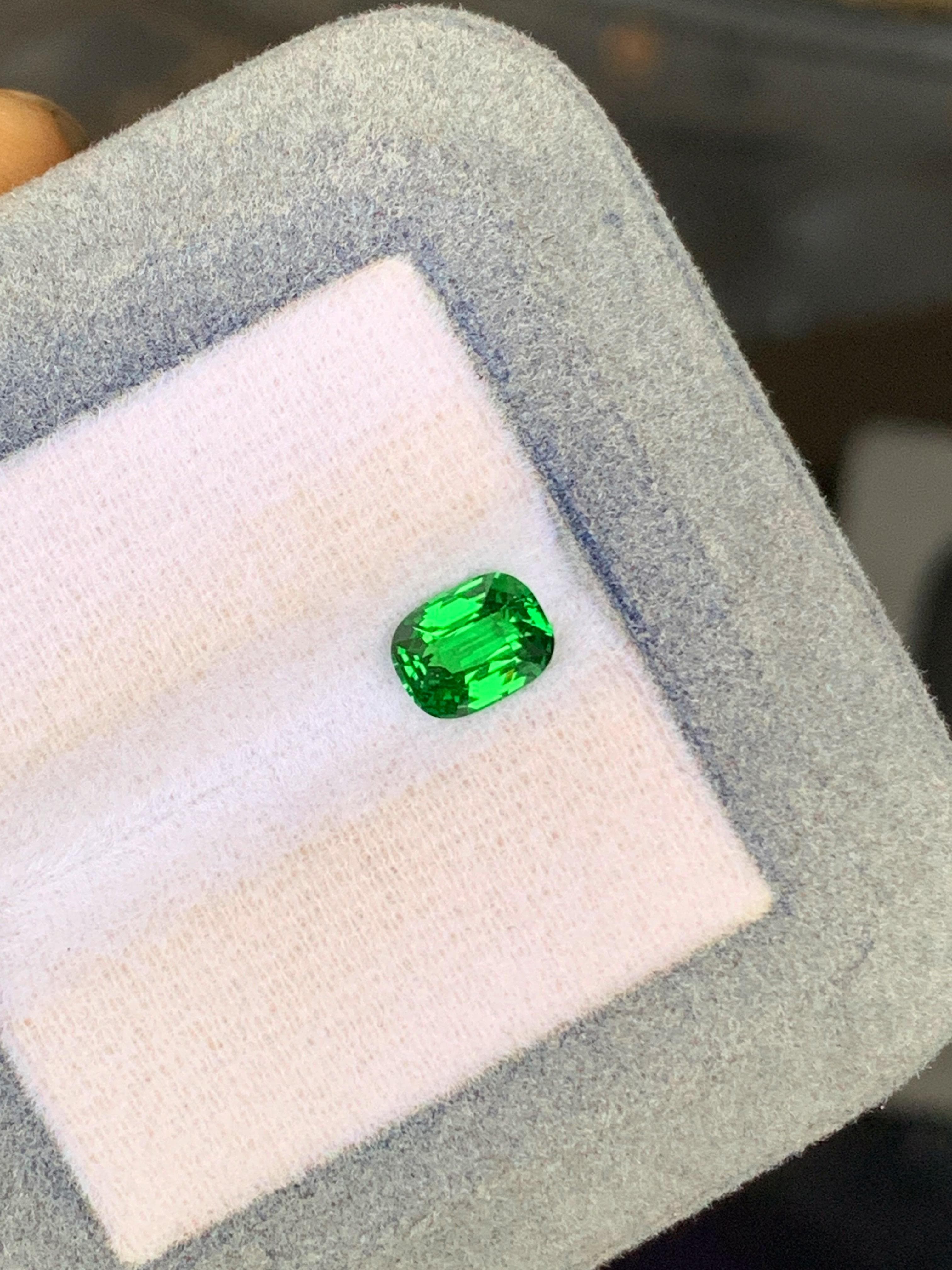 étude — grenat vert poire 1,03 ct