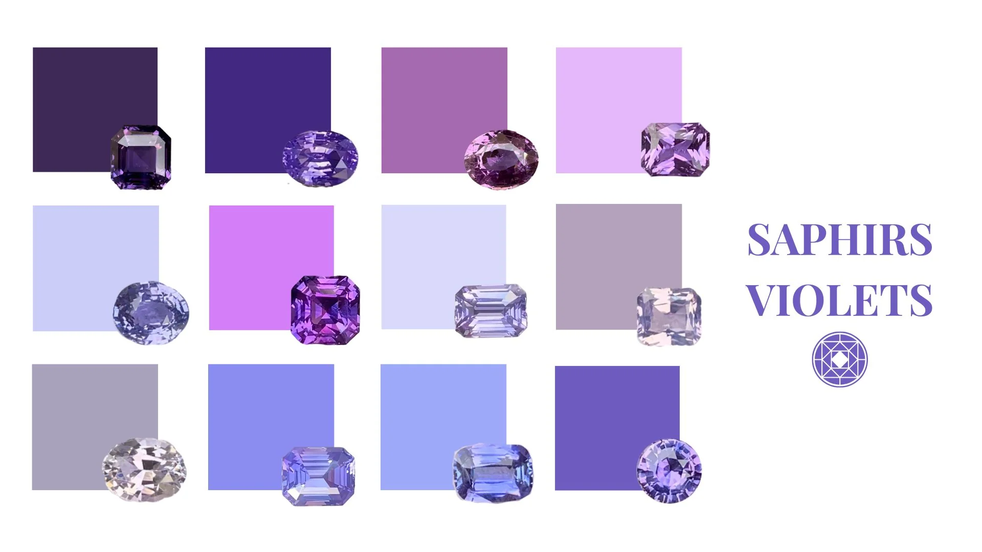 The shades of violet sapphire