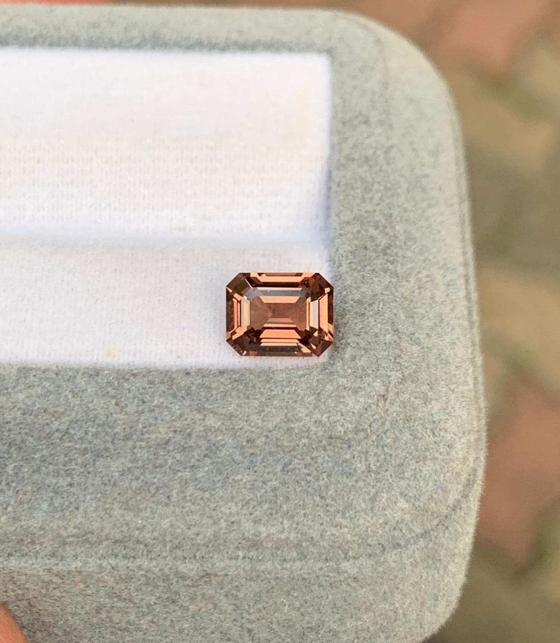 Saphir Orange Rectangle de 1,60ct