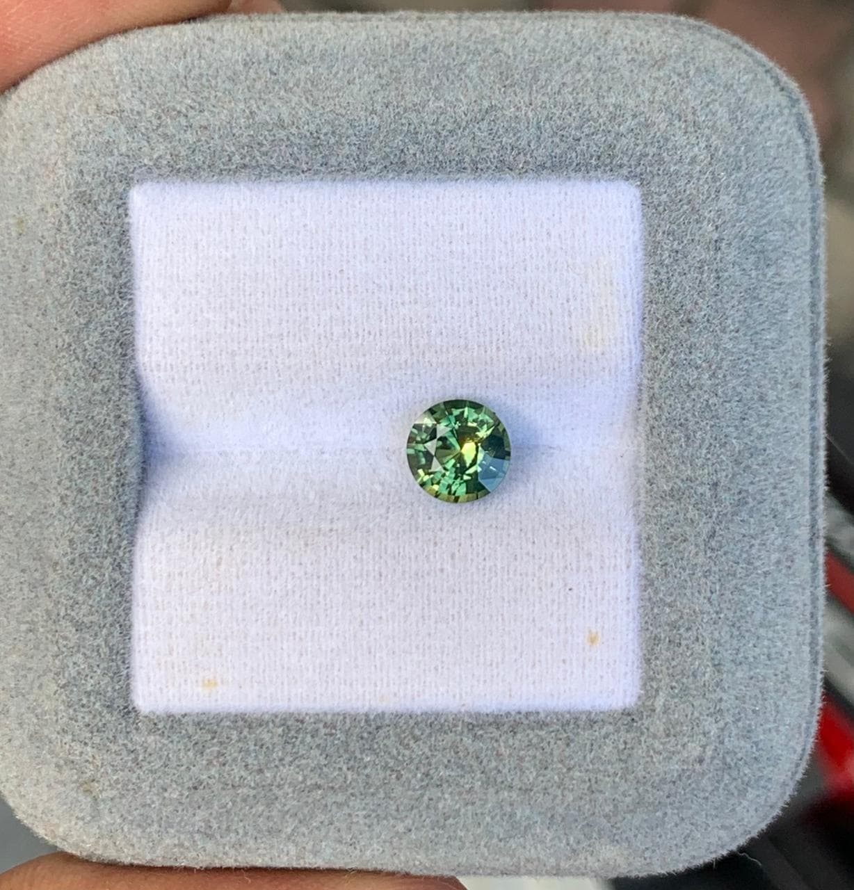 Saphir Vert Rond de 1,24ct