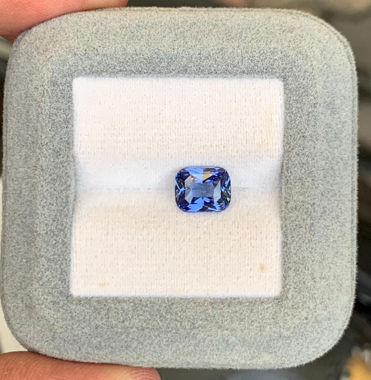 Saphir Bleu Coussin de 2,26ct